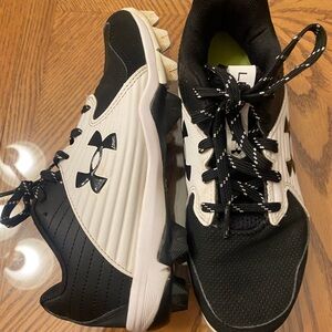 Under Armour Kids Black and White Sport Cleats